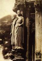 Chartres, Cathedrale, Photolithographie de statues prise par Henri Le Secq (1852)